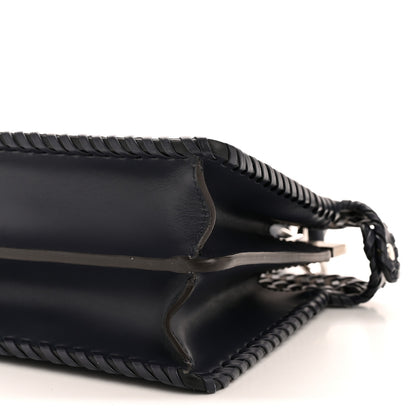 Fendi Vitello King Shiny Nappa Intreccio Petite Peekaboo I SEE U Satchel Midnight 11 of 12