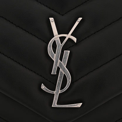 Saint Laurent Calfskin Y Quilted Monogram Medium Loulou Chain Satchel Black 13 of 13