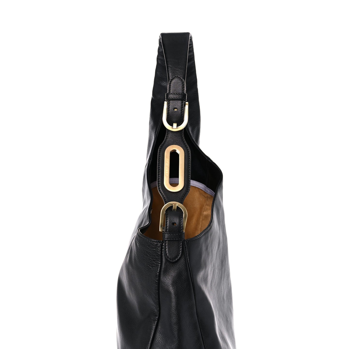 Calfskin Hobo Black