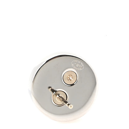 Chanel Crystal CC Round Earrings Silver 4 of 5