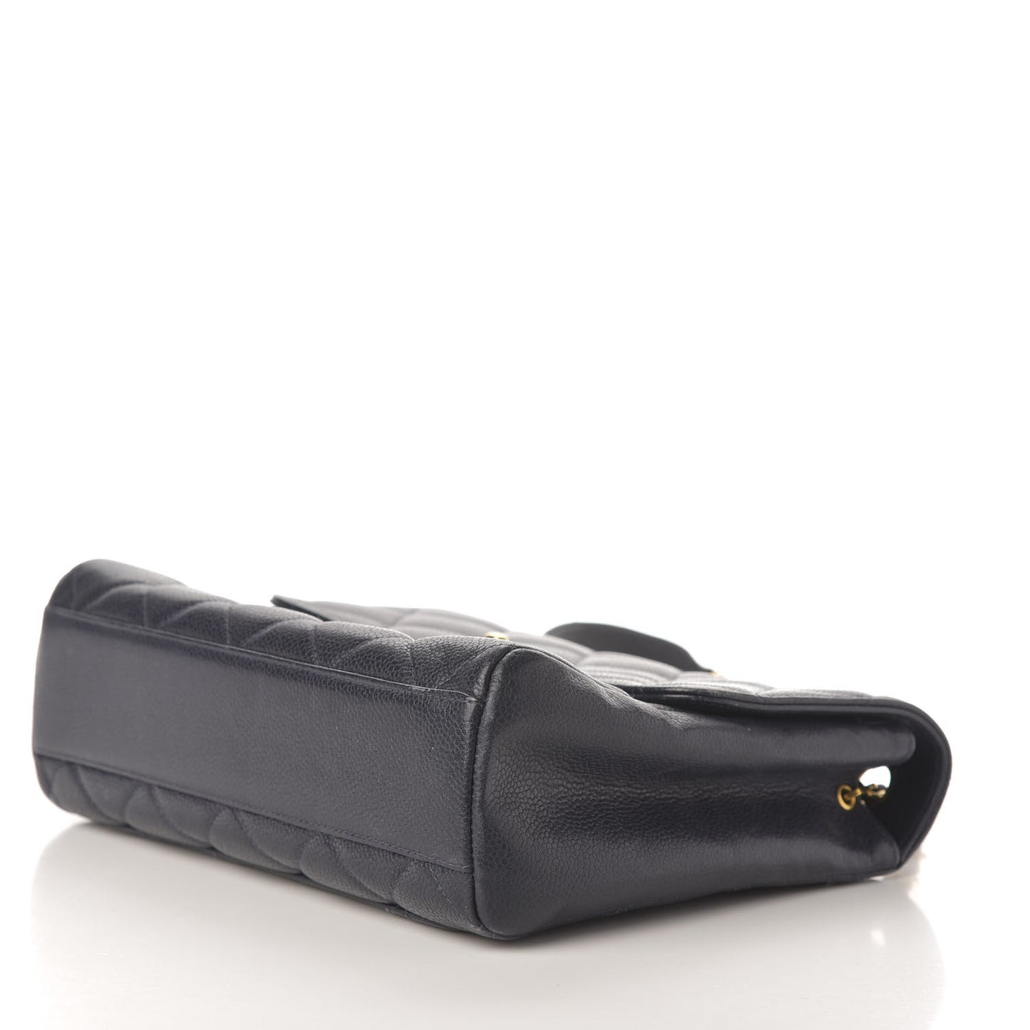 Caviar Quilted Small Single Flap Navy