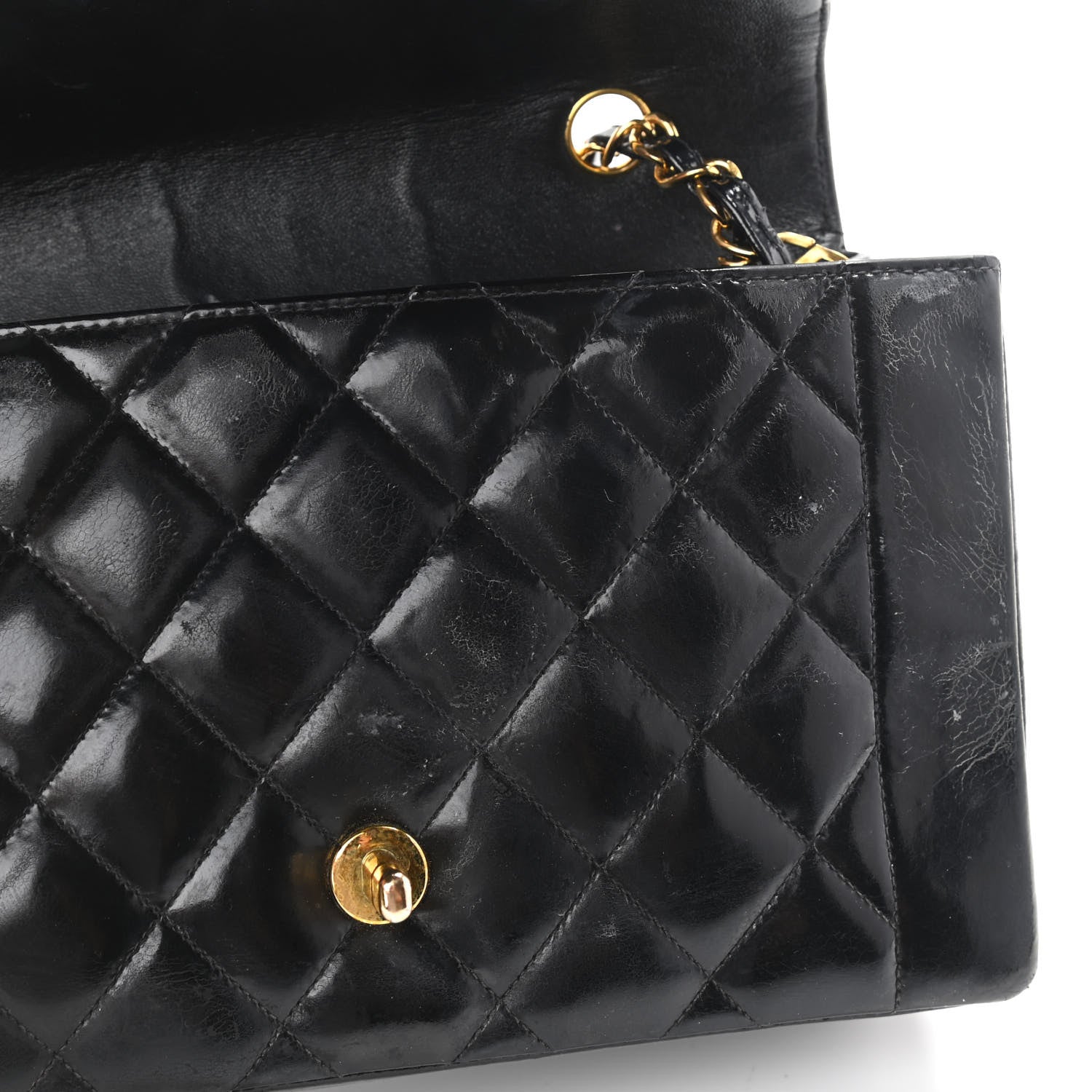 Chanel Patent Quilted Medium Single Flap Bag Black 22 of 22