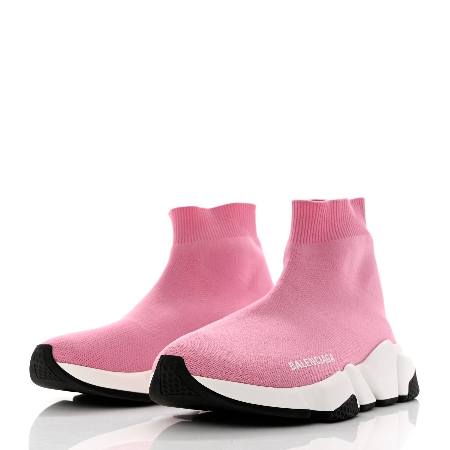 Balenciaga Neoprene Knit Womens Speed Sneakers 37 Pink White Black 3 of 10