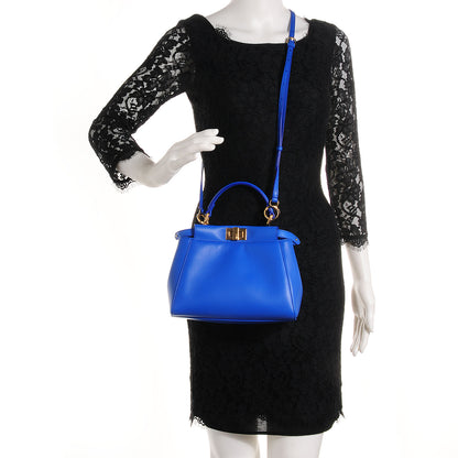 Fendi Nappa Mini Peekaboo Iconic Satchel Bleuette 2 of 11