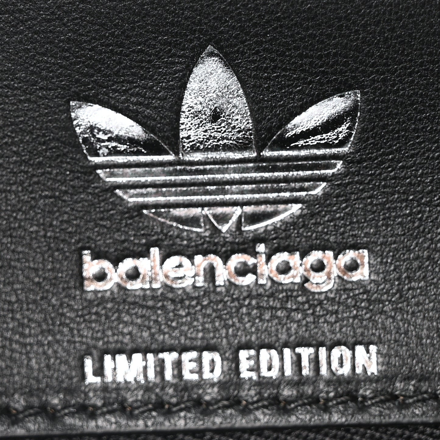 X ADIDAS Shiny Box Calfskin Small Hourglass Top Handle Bag Black White