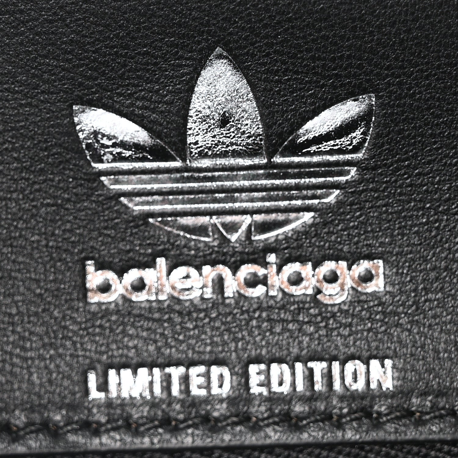 Balenciaga X ADIDAS Shiny Box Calfskin Small Hourglass Top Handle Bag Black White 6 of 10