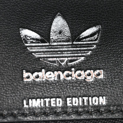 Balenciaga X ADIDAS Shiny Box Calfskin Small Hourglass Top Handle Bag Black White 6 of 10