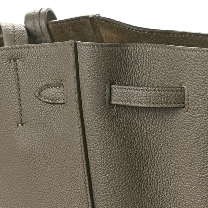 Celine Soft Grained Calfskin Small Belt Cabas Phantom Taupe 11 of 12