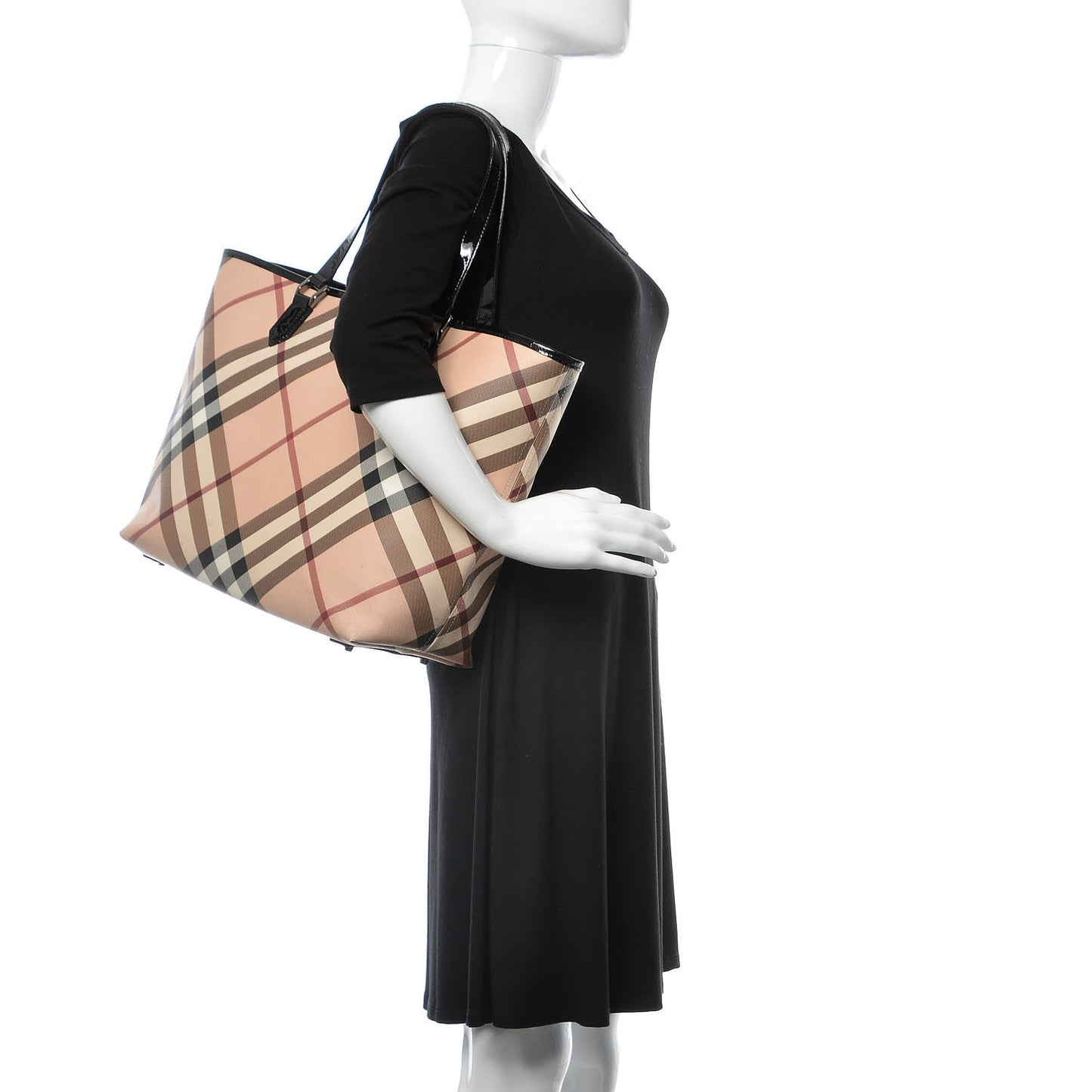 Nova Check Large Nickie Tote Black