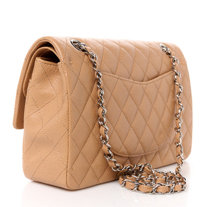 Chanel Caviar Quilted Medium Double Flap Beige 3 of 11