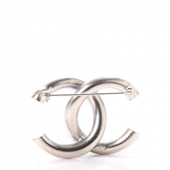 Crystal Baguette CC Brooch Blue