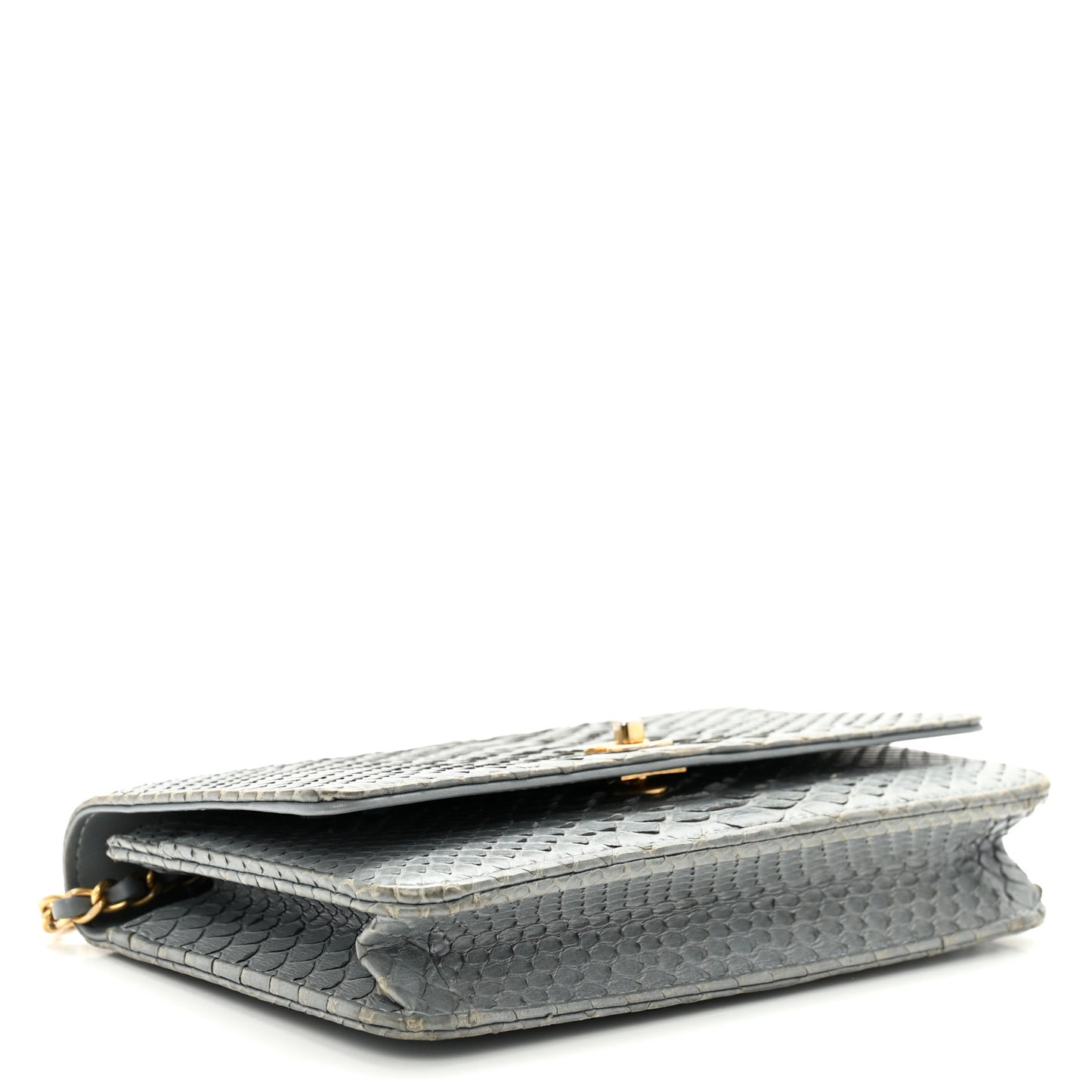 Snakeskin Wallet On Chain WOC Light Blue
