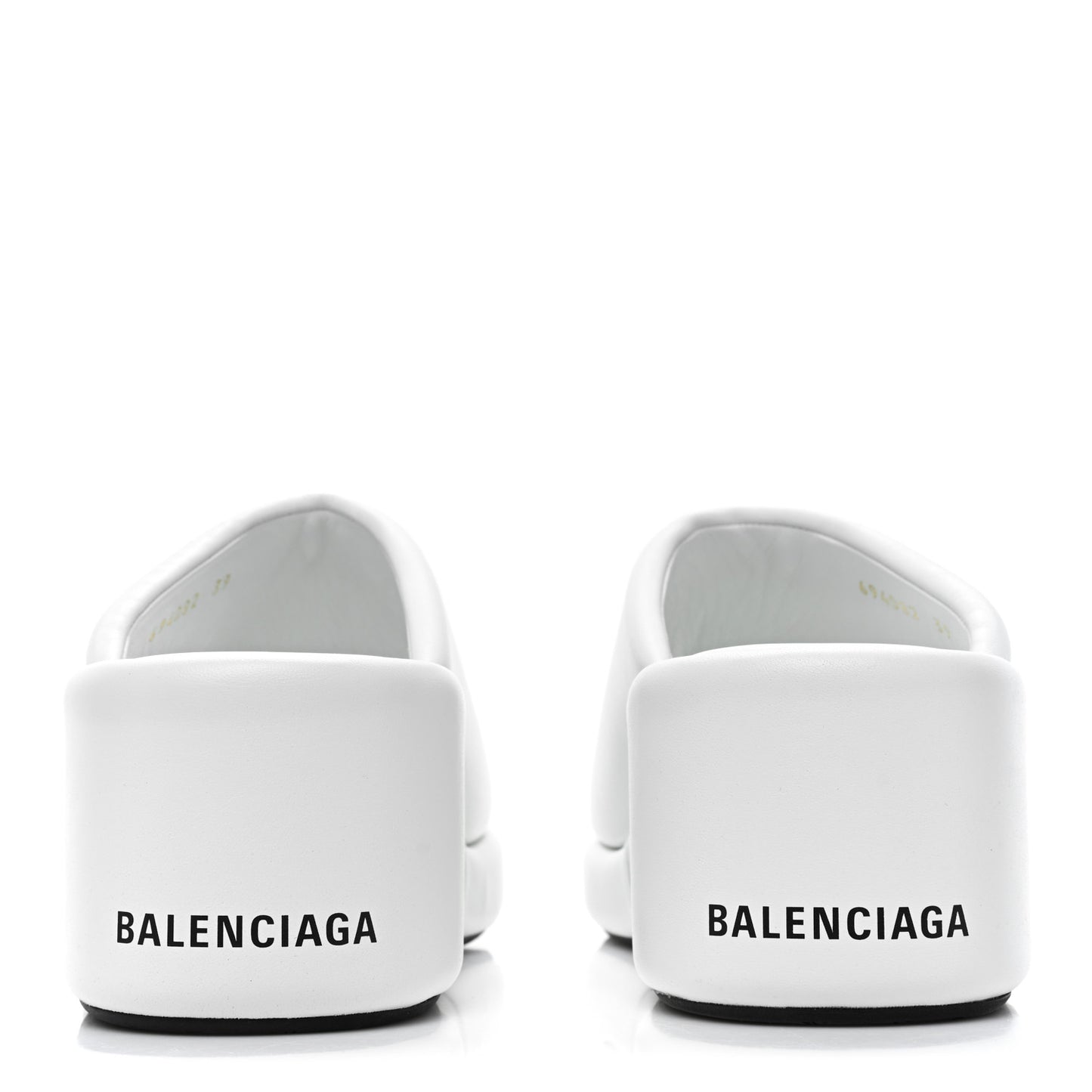 Smooth Nappa Logo Rise Wedge Sandals 39 White Black