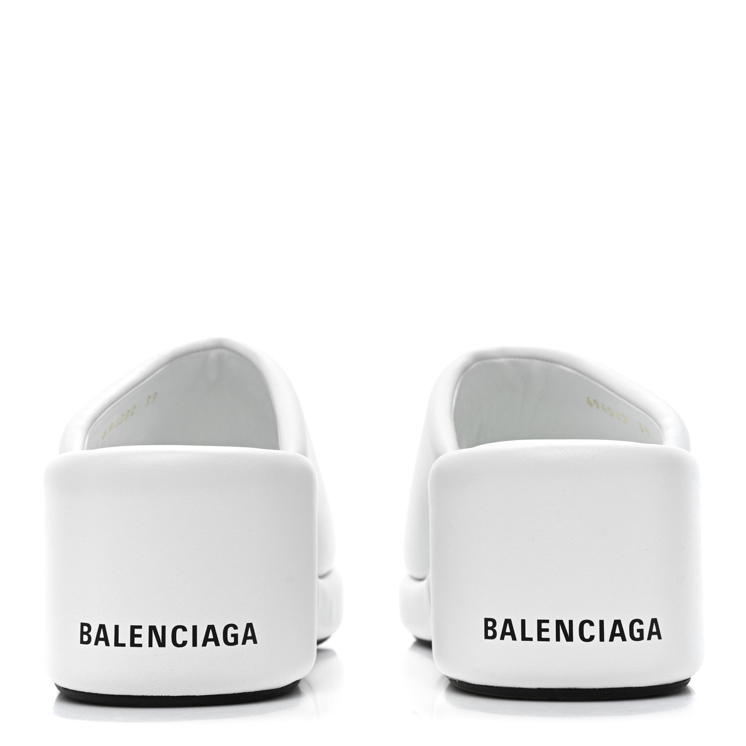 Balenciaga Smooth Nappa Logo Rise Wedge Sandals 39 White Black 4 of 10