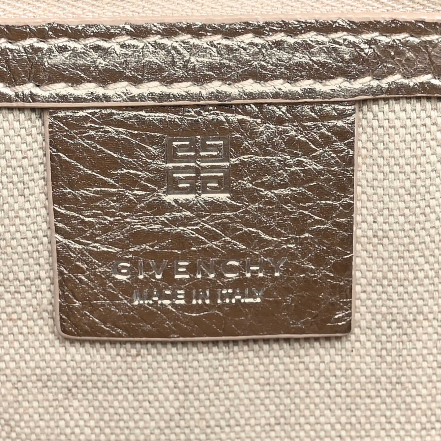 Metallic Calfskin Medium Voyou Bag Dusty Gold