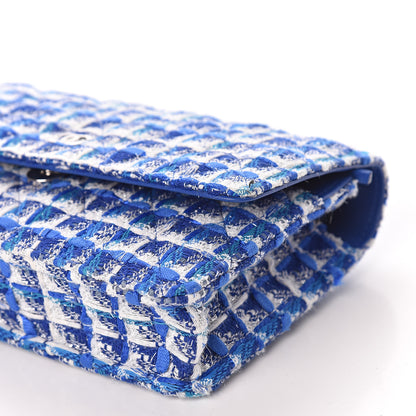 Chanel Tweed Wallet On Chain WOC Blue 10 of 11