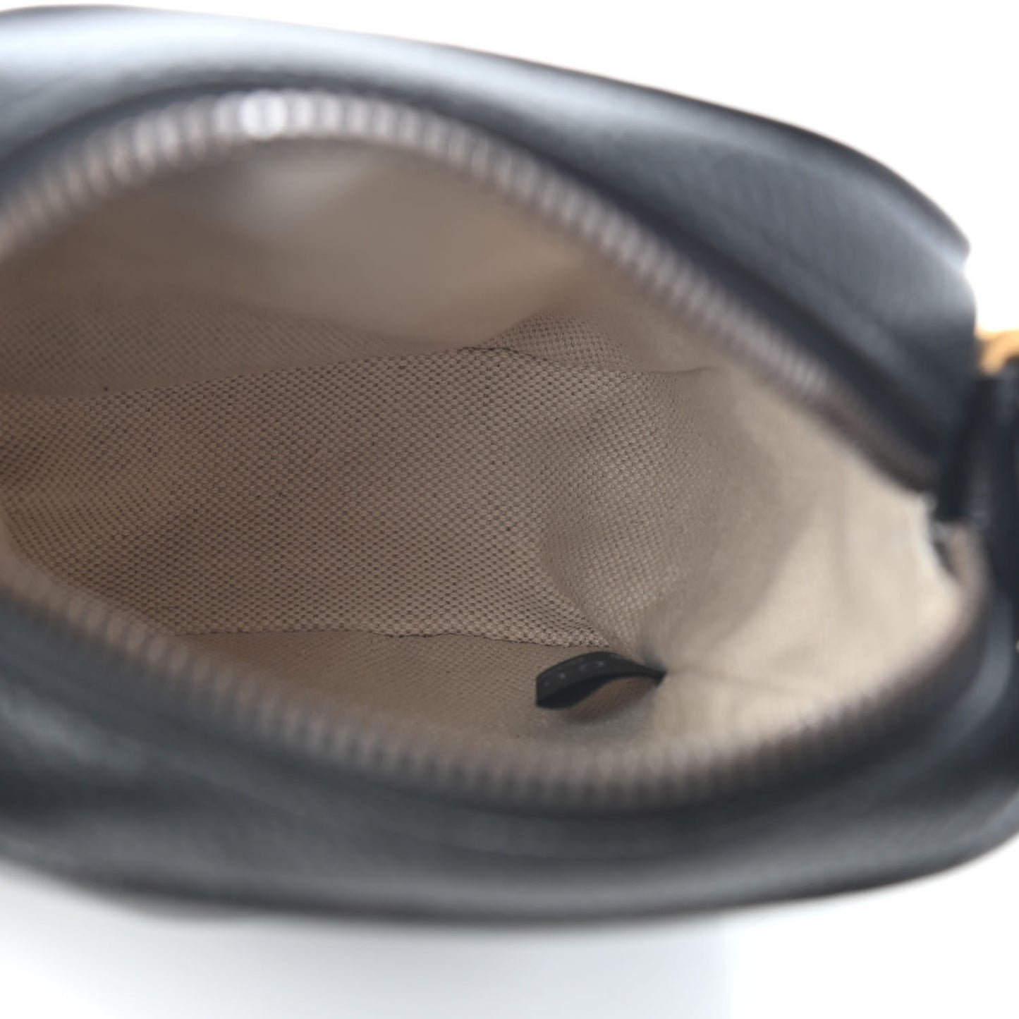 Grained Calfskin Mini Logo Messenger Bag Black