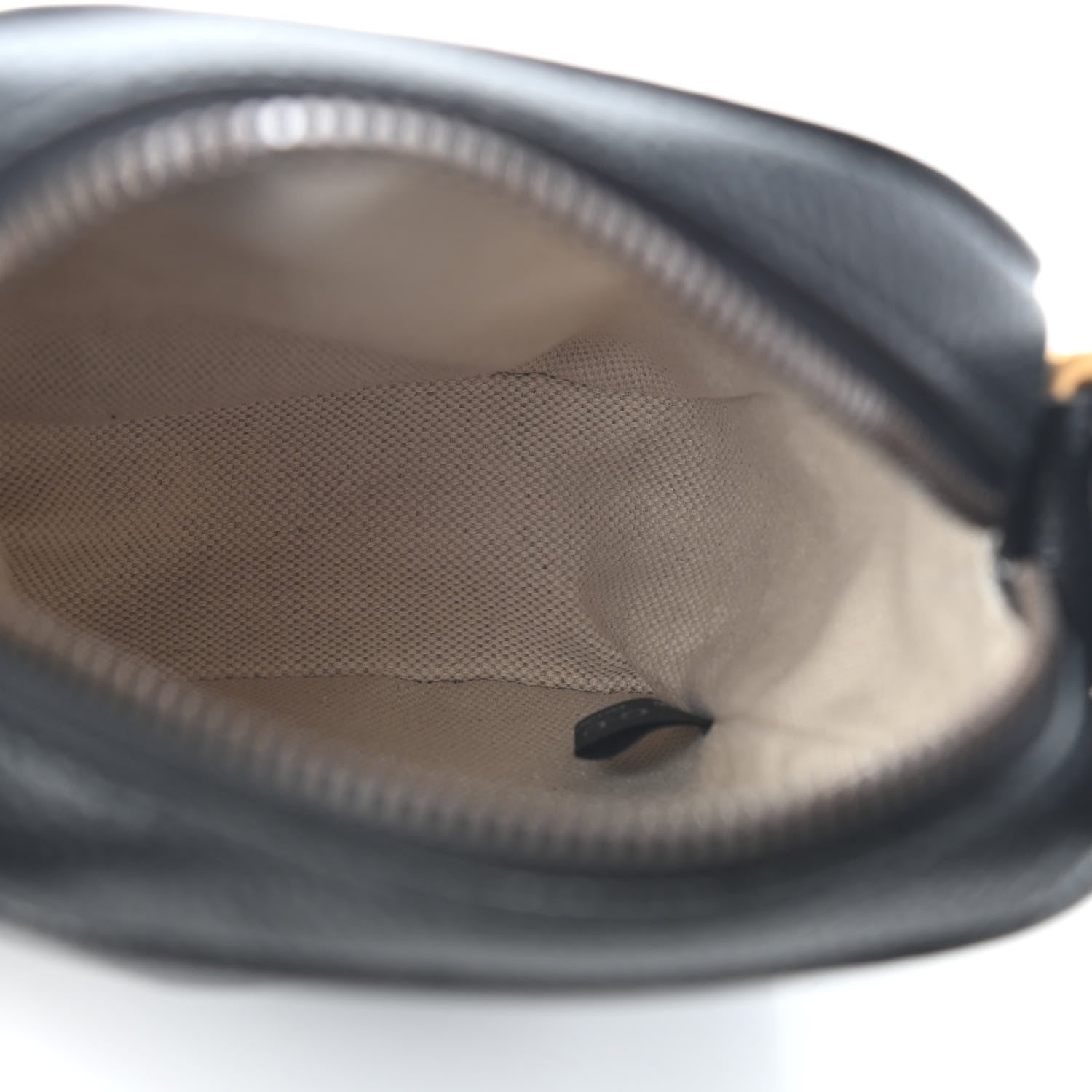 Gucci Grained Calfskin Mini Logo Messenger Bag Black 5 of 9