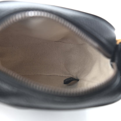 Gucci Grained Calfskin Mini Logo Messenger Bag Black 5 of 9
