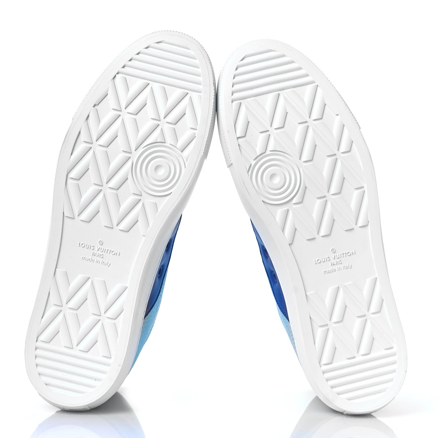 Calfskin Tattoo Sneaker Boots 8 Blue