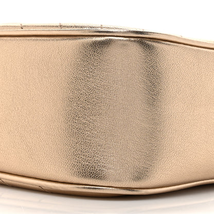 Gucci Metallic Sakai Be Green Calfskin Diagonal Stitched Small Blondie Shoulder Bag Golden Beige 9 of 11