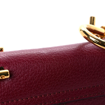 Chloe Grained Lambskin Mini Drew Shoulder Bag Wine Purple 15 of 15