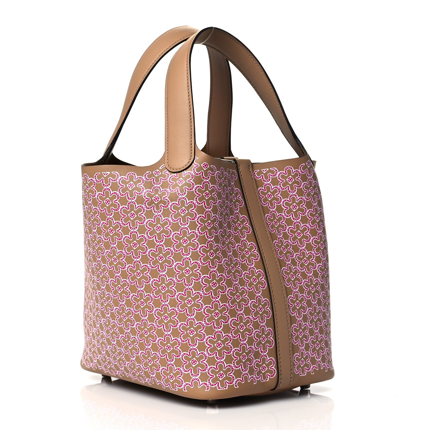 Hermes Swift Lucky Daisy Picotin Lock 18 PM Chai Rose White 2 of 10