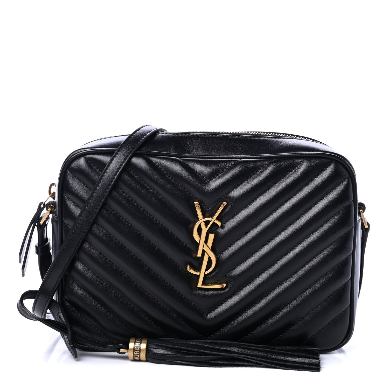 Saint Laurent Calfskin Matelasse Monogram Lou Camera Bag Black 1 of 4