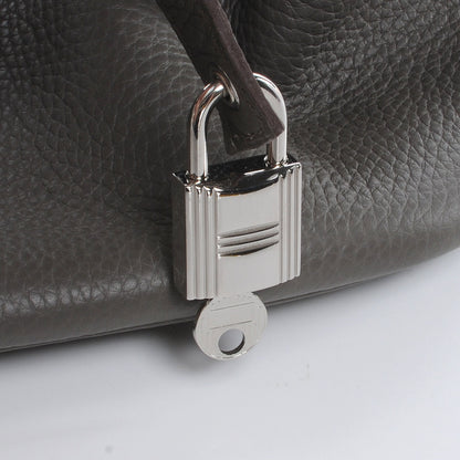 Hermes Taurillon Clemence Picotin Lock GM Graphite 5 of 8