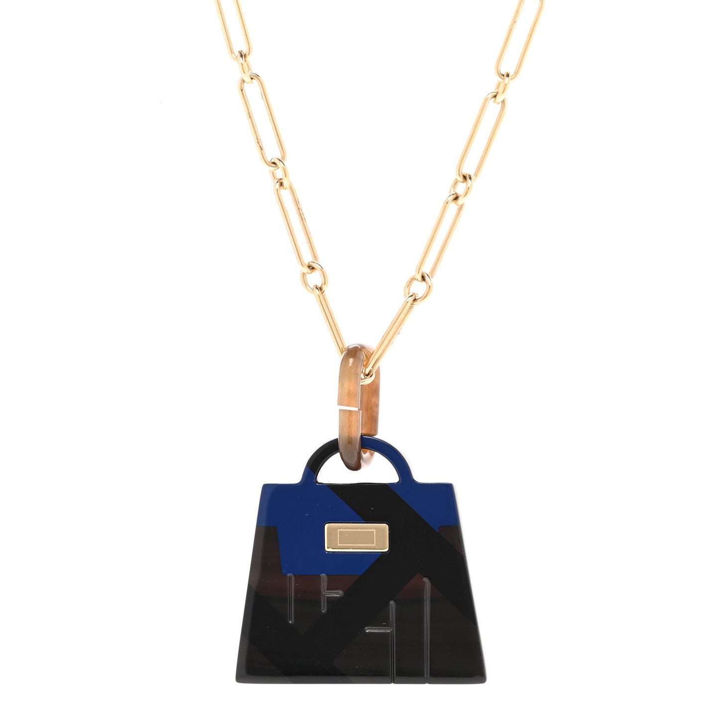 Amulette Laquee Kelly Pendant Necklace Soir