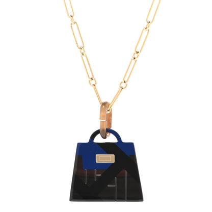 Hermes Amulette Laquee Kelly Pendant Necklace Soir 1 of 7
