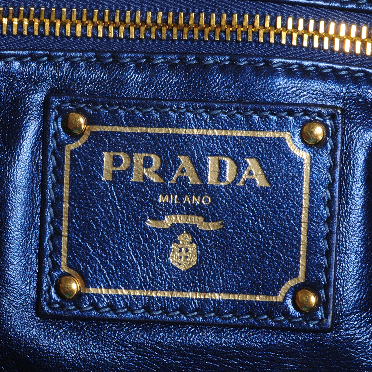Prada Metallic Snakeskin Jeweled Clutch Denim 7 of 8