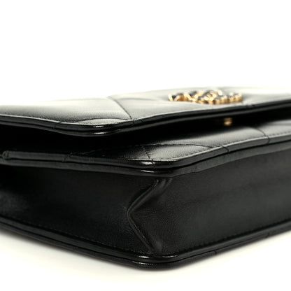 Chanel Lambskin Quilted Chanel 19 Wallet On Chain WOC Black 19 of 23
