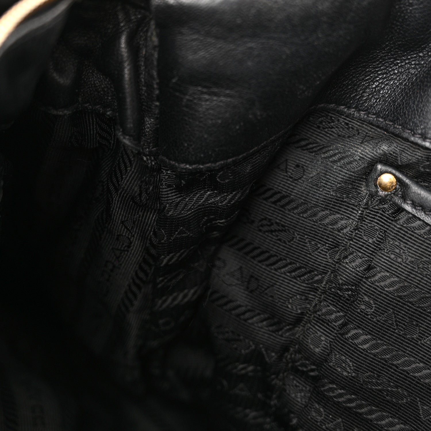 Prada Tessuto Nylon Nappa Braided Gaufre Shopping Satchel Black 10 of 19