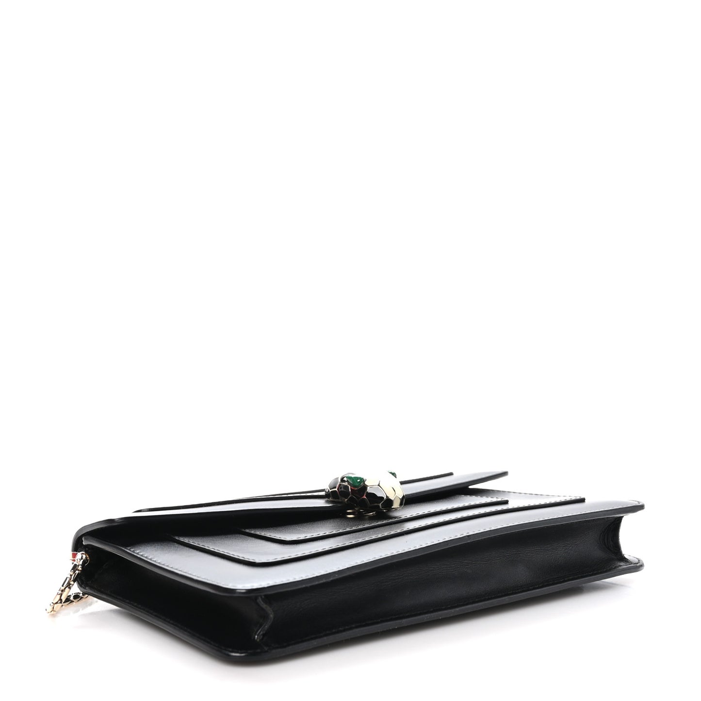 Calfskin Serpenti Forever Shoulder Bag Black