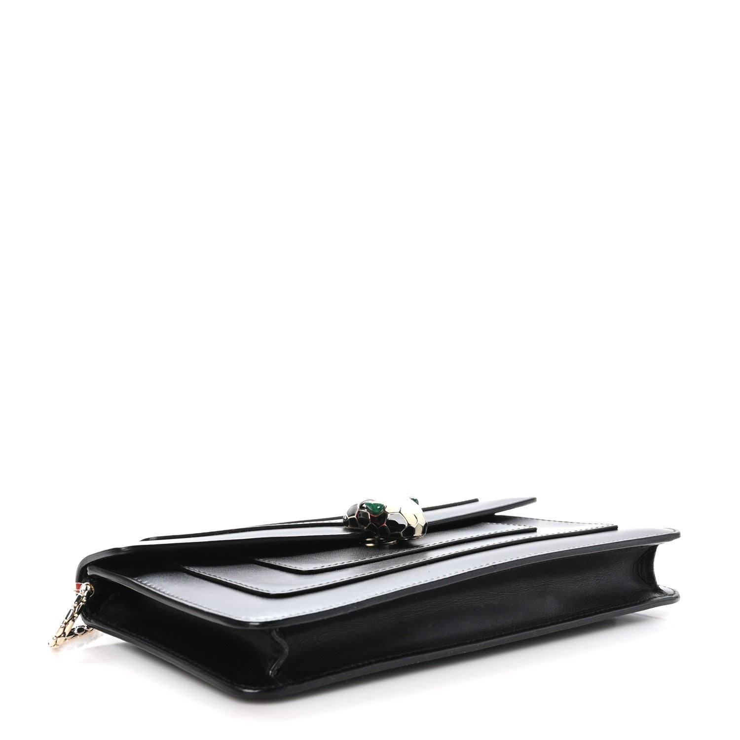 Bulgari Calfskin Serpenti Forever Shoulder Bag Black 5 of 9