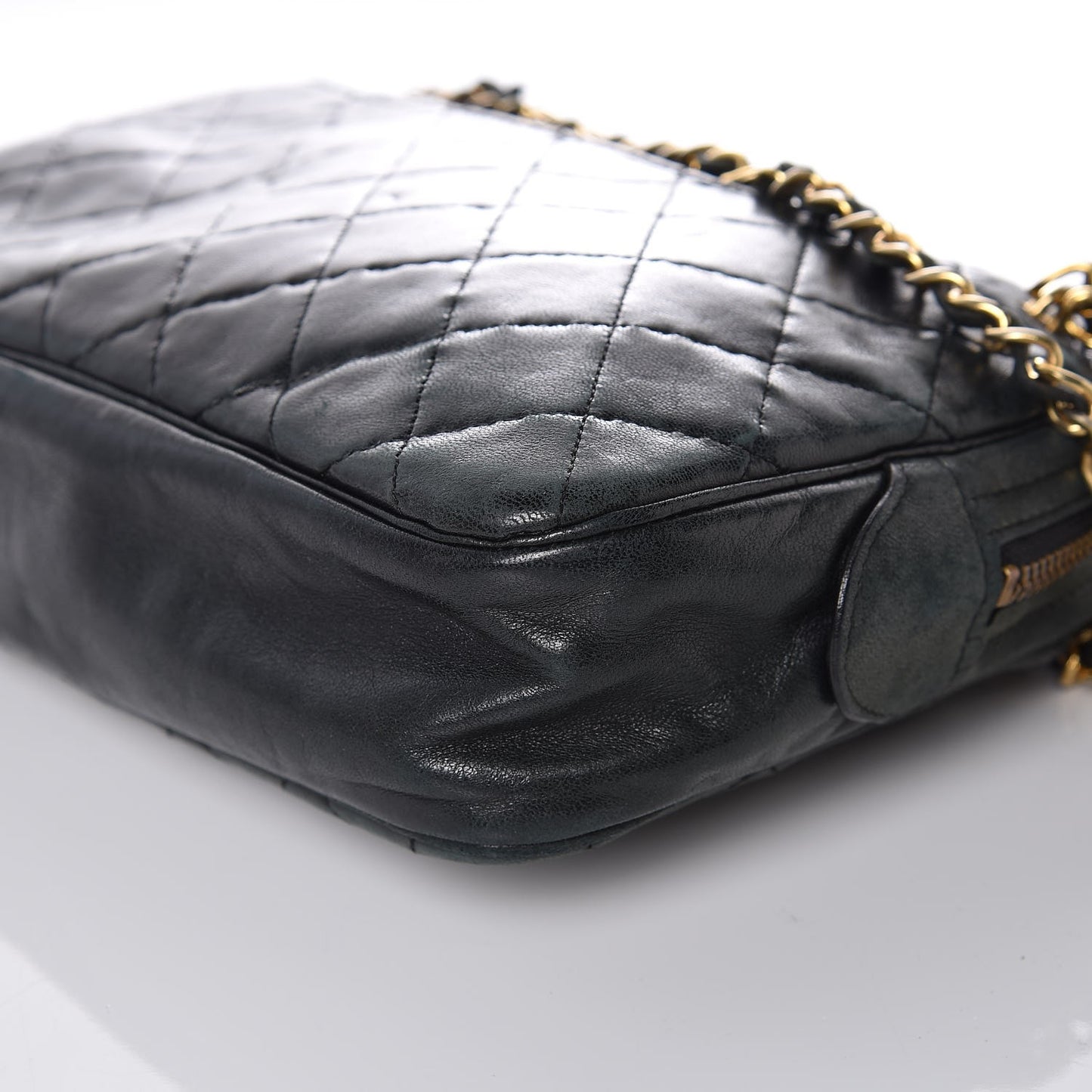 Lambskin Quilted Camera Case Black