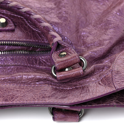 Balenciaga Agneau Classic Hardware City Metallic Purple 15 of 18