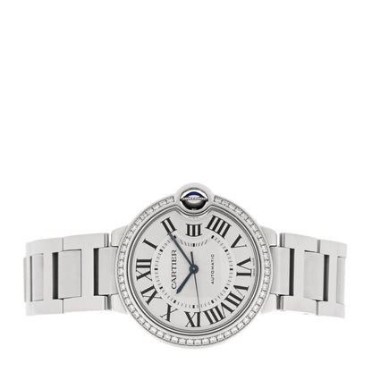 Cartier Stainless Steel Diamond Bezel 36mm Ballon Bleu De Cartier Automatic Watch 2 of 5
