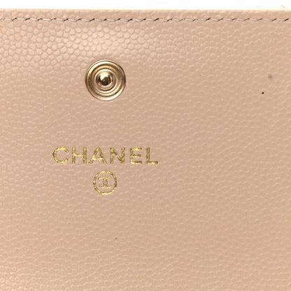Chanel Caviar Pearl Quilted Coco Candy Wallet Beige 6 of 12