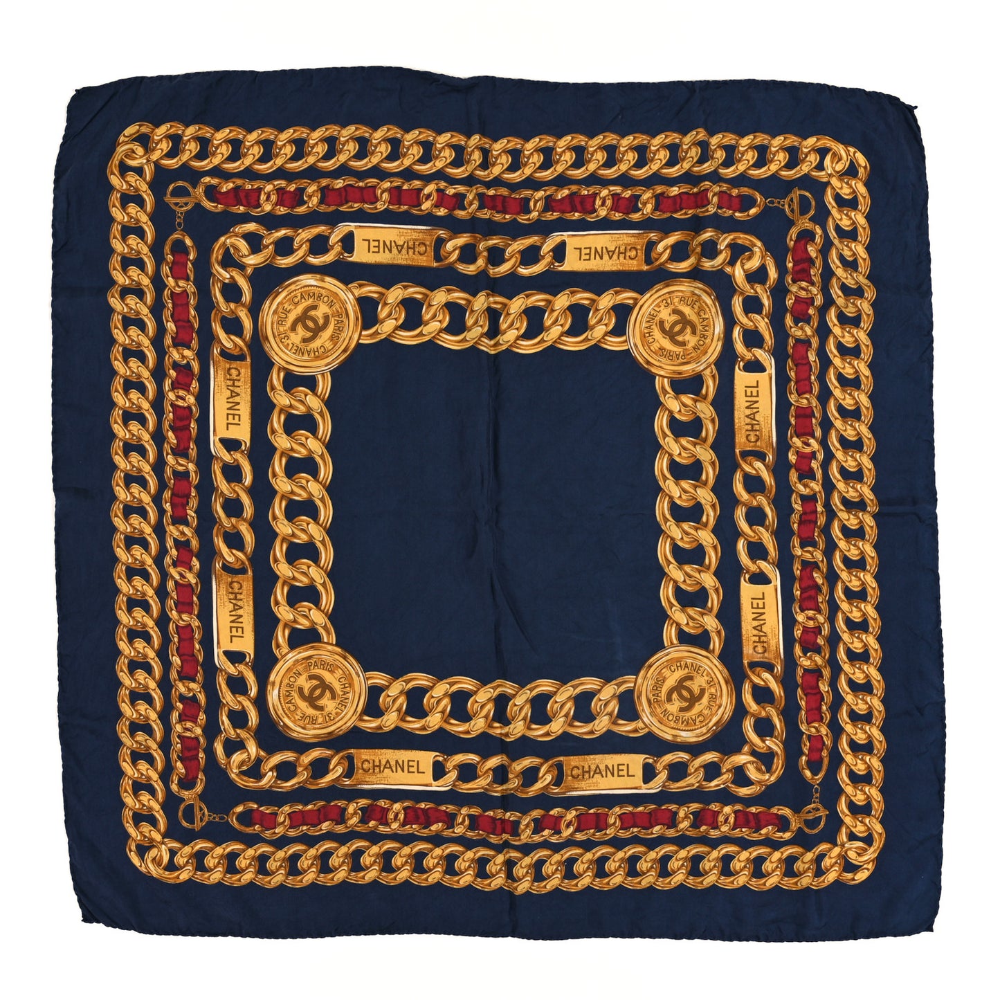 Silk Chain CC Scarf Multicolor