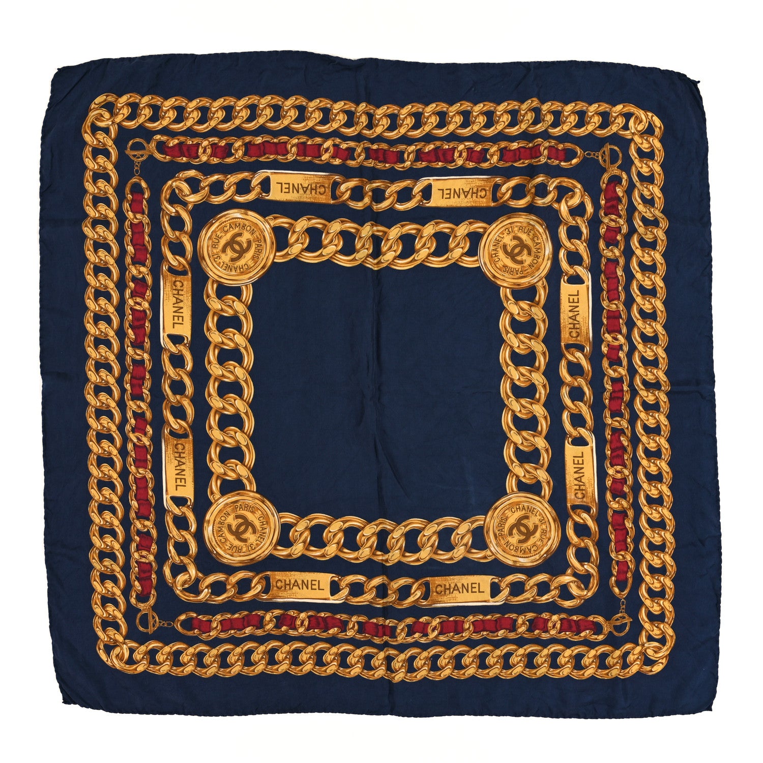 Chanel Silk Chain CC Scarf Multicolor 1 of 3