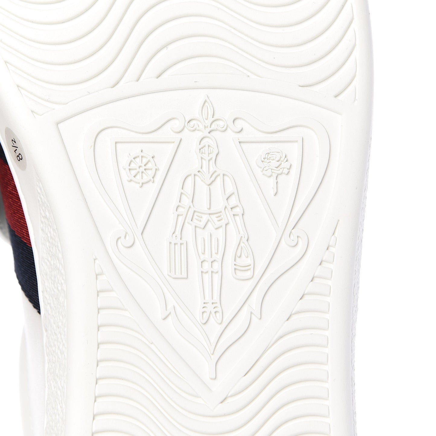 Calfskin Ayers Web Tiger Embroidered Mens Ace Sneakers 8.5 White