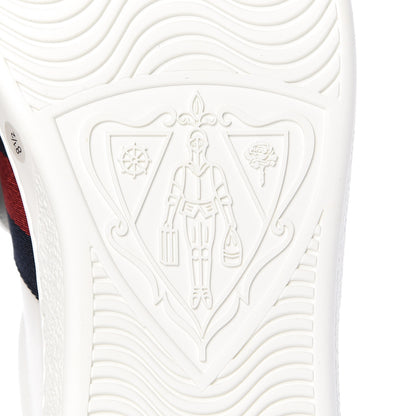 Gucci Calfskin Ayers Web Tiger Embroidered Mens Ace Sneakers 8.5 White 9 of 12