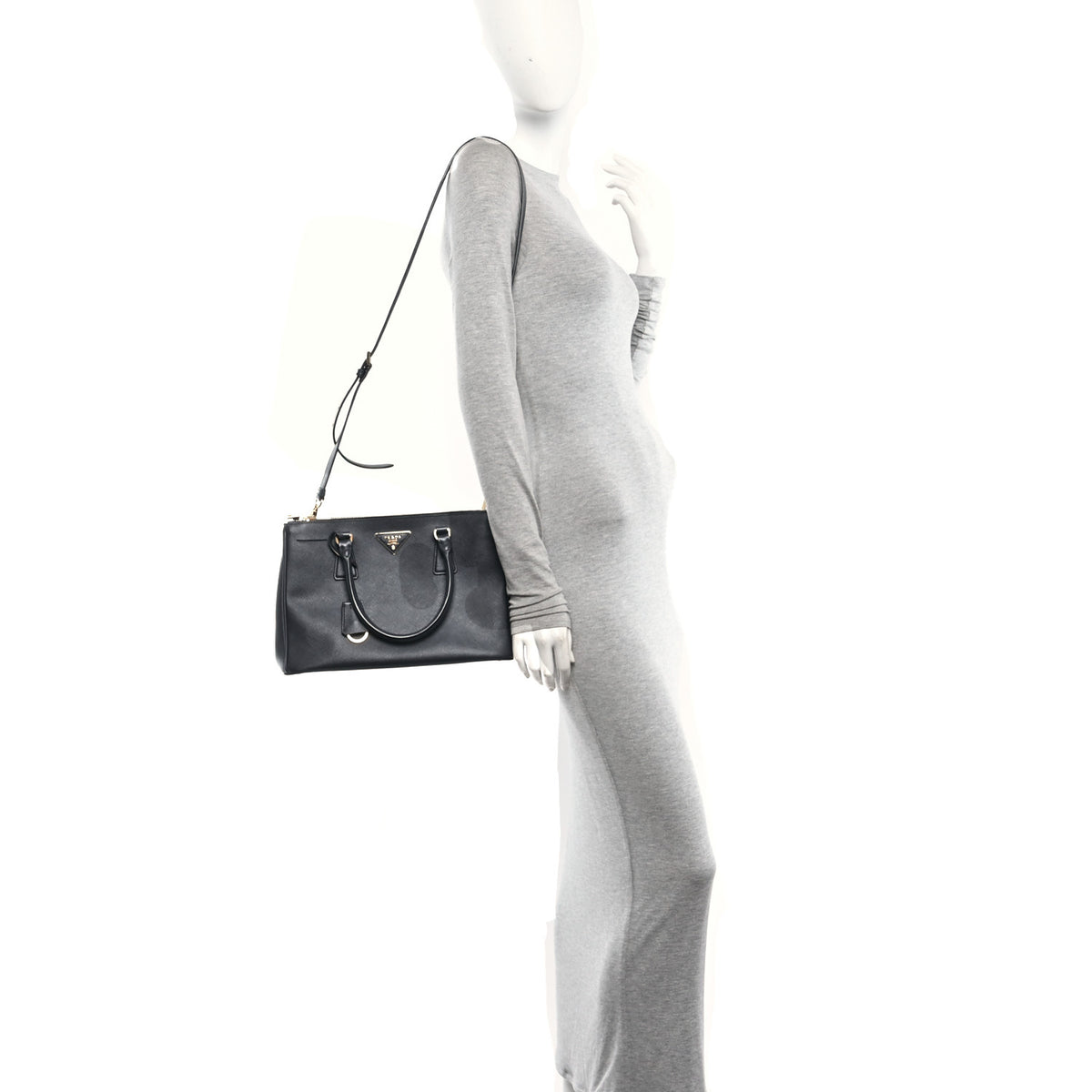 Saffiano Medium Galleria Double Zip Tote Baltico