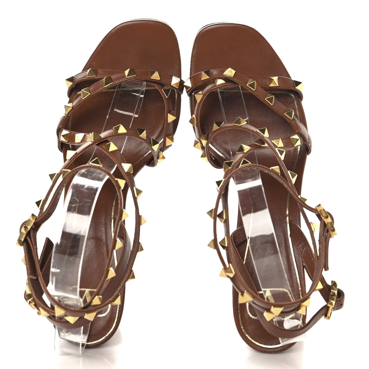 Valentino Garavani Nappa Rockstud Flair Ankle Wrap 80mm Sandals 40 Selleria 2 of 10