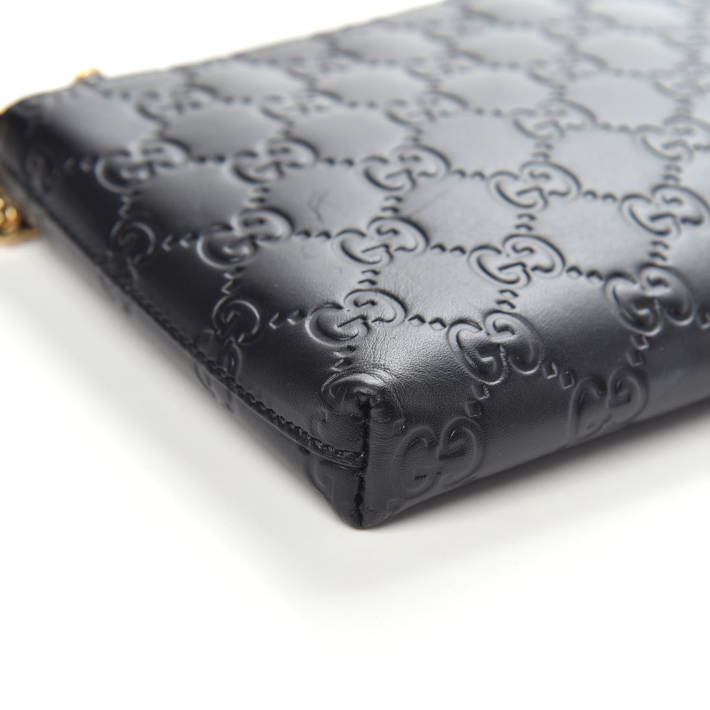 Guccissima Signature Wrist Wallet Black