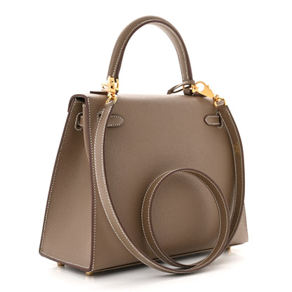 Hermes Epsom Kelly Sellier 25 Etoupe 3 of 11