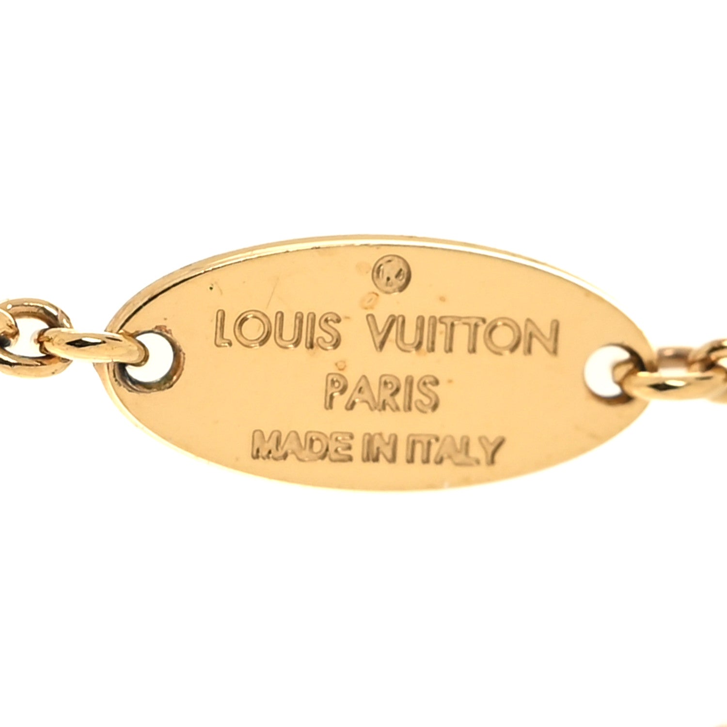 Louis Vuitton Metal Crystal LV Iconic Necklace Gold 5 of 7