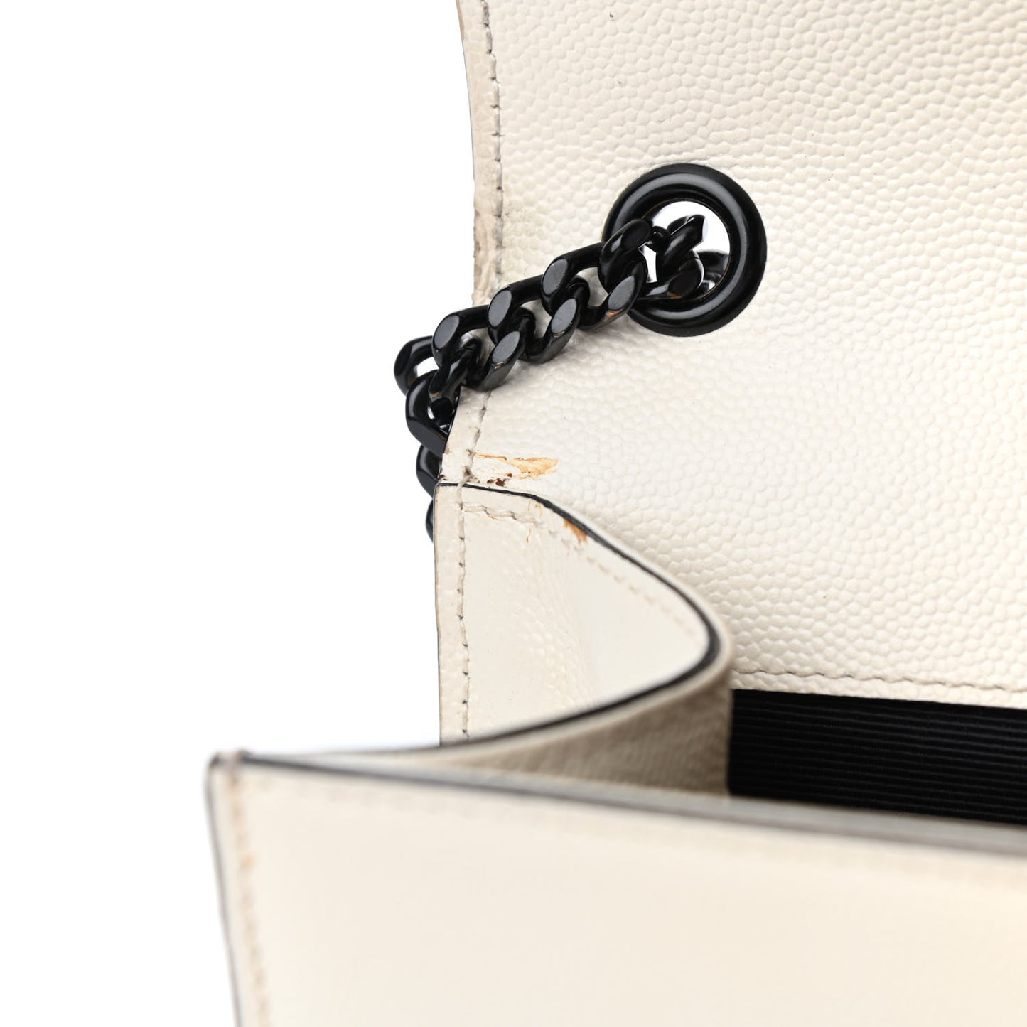 Grain De Poudre Medium Classic Monogram Kate Satchel Porcellana Black
